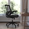 Flash Furniture Black Mesh Mid-Back Task Chair with Roller Wheels BL-X-5M-BK-RLB-GG - alternate 1